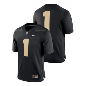 Male Purdue Boilermakers Nike #1 Black College Football 2018 Game Jersey