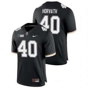 Men's Purdue Boilermakers Zander Horvath Black College Football Game Jersey