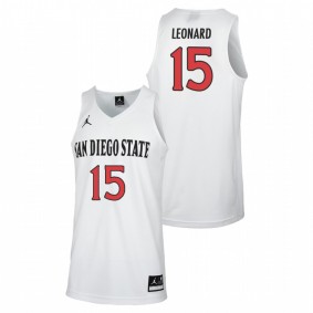 Men's San Diego State Aztecs College Basketball #15 White Kawhi Leonard Replica Jersey