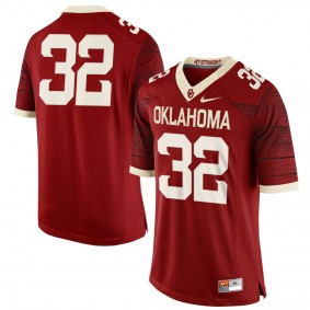 Men's Oklahoma Sooners #32 Crimson Limited Football Jersey