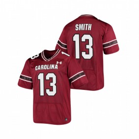 Men's South Carolina Gamecocks Shi Smith #13 Garnet Replica Football Jersey