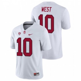 Men's Stanford Cardinal Jack West #10 White Game College Football Jersey