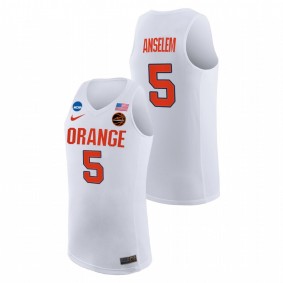 Syracuse Orange Frank Anselem 2021 White Replica College Basketball Jersey