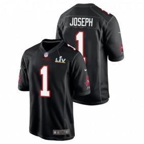 Men's Tampa Bay Buccaneers Greg Joseph Black Super Bowl LV Game Fashion Jersey