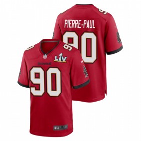 Men's Tampa Bay Buccaneers Jason Pierre-Paul Red Super Bowl LV Game Jersey