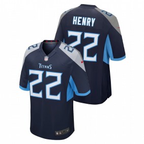 Men's Tennessee Titans Derrick Henry #22 Navy Game Jersey