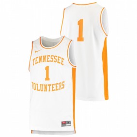 Men's Tennessee Volunteers White Retro Replica College Baketball Jersey