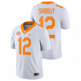 Men's Tennessee Volunteers J.T. Shrout White Game College Football Nike Jersey