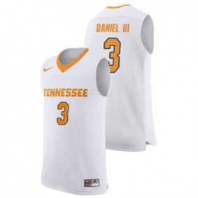 Male Tennessee Volunteers College Basketball #3 White James Daniel III Replica Jersey