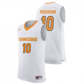 Male Tennessee Volunteers College Basketball #10 White John Fulkerson Replica Jersey