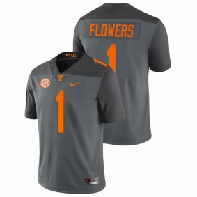 Men's Tennessee Volunteers Trevon Flowers #1 Gray Limited Football Jersey