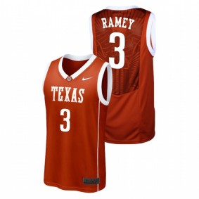 Men's Texas Longhorns College Basketball #3 Burnt Orange Courtney Ramey Replica Jersey