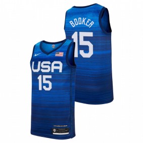 USA Team Devin Booker Navy 2021 Tokyo Olympics Player Jersey