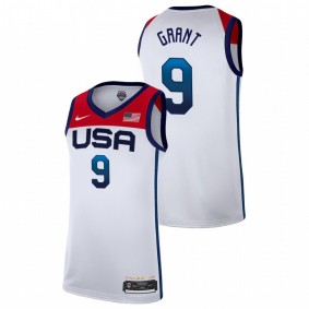 USA Team Jerami Grant White 2021 Tokyo Olympics Player Jersey