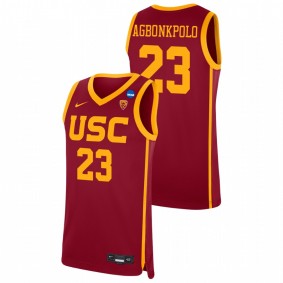 Men's USC Trojans Max Agbonkpolo 2021 Red College Basketball Replica Jersey