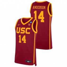 Men's USC Trojans McKay Anderson 2021 Red College Basketball Replica Jersey