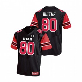 Men's Utah Utes Brant Kuithe Black Replica College Football Under Armour Jersey