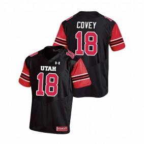 Men's Utah Utes Britain Covey Black Under Armour Replica College Football Jersey