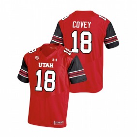 Men's Utah Utes Britain Covey Red Under Armour Premier Performance Football Jersey