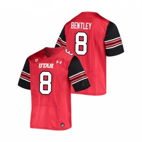 Men's Utah Utes Jake Bentley Red Under Armour College Football Premiere Jersey