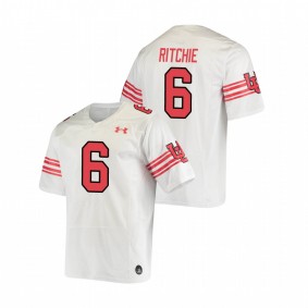 Men's Utah Utes Nate Ritchie White Under Armour Throwback Replica Jersey