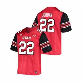 Men's Utah Utes Ty Jordan Red Under Armour College Football Premiere Jersey