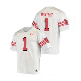 Men's Utah Utes Tyler Huntley White Under Armour Throwback Replica Jersey