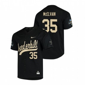 Men's Vanderbilt Commodores Black Chris McElvain Baseball College World Series Jersey