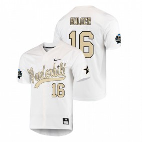 Men's Vanderbilt Commodores White Jack Bulger Baseball College World Series Jersey