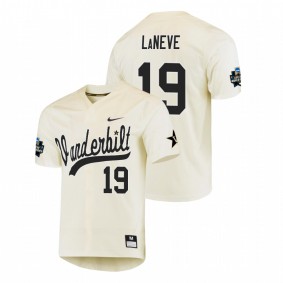 Men's Vanderbilt Commodores Cream Troy LaNeve Baseball College World Series Jersey