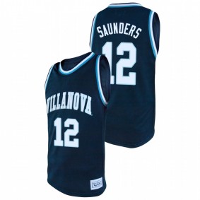 Men's Villanova Wildcats #12 Navy Tim Saunders College Baketball Alumni Jersey