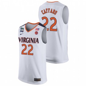 Men's Virginia Cavaliers #22 Francisco Caffaro 2019 Final-Four Jersey - White