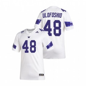 Men's Washington Huskies Edefuan Ulofoshio White Premier Football Jersey