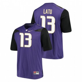 Men's Washington Huskies Laiatu Latu Purple Alumni Football Game Jersey