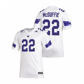 Men's Washington Huskies Trent McDuffie White Premier Football Jersey