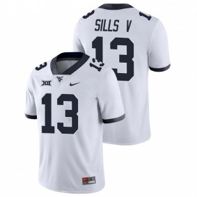 Men's West Virginia Mountaineers David Sills V White Game College Football Nike Jersey