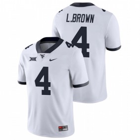 Men's West Virginia Mountaineers Leddie Brown White Game College Football Nike Jersey