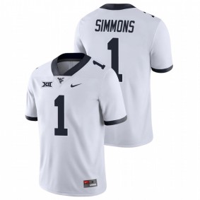 Men's West Virginia Mountaineers T.J. Simmons White Game College Football Nike Jersey