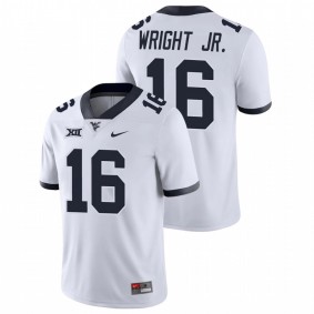 Men's West Virginia Mountaineers Winston Wright Jr. White Game College Football Nike Jersey