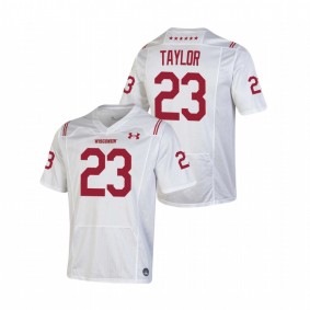 Jonathan Taylor Wisconsin Badgers White Game Jersey