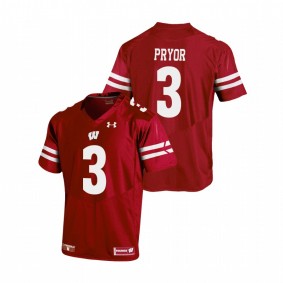 Men's Wisconsin Badgers Kendric Pryor Red Under Armour Replica Football Jersey