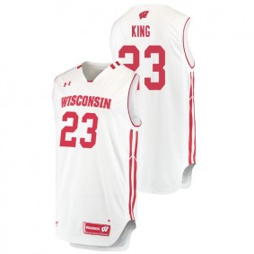 Male Wisconsin Badgers College Basketball #23 White Kobe King Replica Jersey