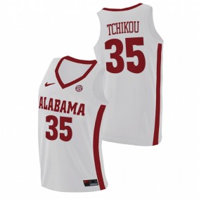 Alex Tchikou Alabama Crimson Tide 2021 White Replica College Basketball Jersey