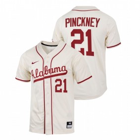 Alabama Crimson Tide #21 Andrew Pinckney College Baseball Natural Jersey Replica Men