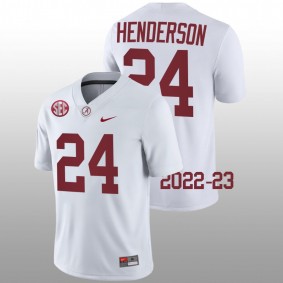 Emmanuel Henderson Alabama Crimson Tide College Basketball 2022-23 White #24 Jersey