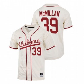 Alabama Crimson Tide #39 Garrett McMillan College Baseball Natural Jersey Replica Men