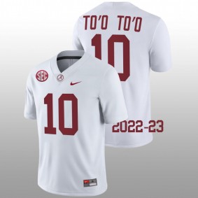 Henry To'o To'o Alabama Crimson Tide College Basketball 2022-23 White #10 Jersey