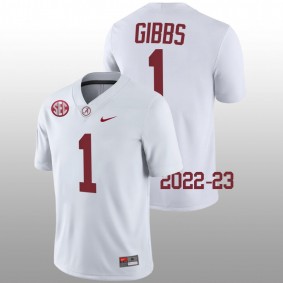 Jahmyr Gibbs Alabama Crimson Tide College Basketball 2022-23 White #1 Jersey