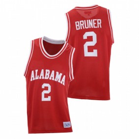 Jordan Bruner Alabama Crimson Tide 2021 Red Throwback College Basketball Jersey