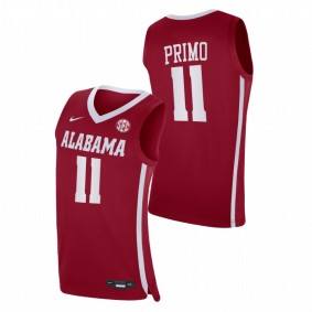 Joshua Primo Alabama Crimson Tide 2021 Crimson Replica College Basketball Jersey